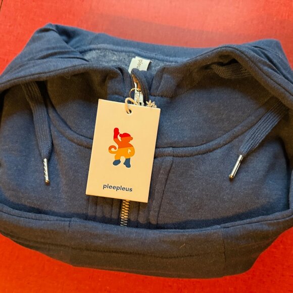 NWT pleepleus Adventure Classic Blue Zip Hoodie Size M - Picture 7 of 7